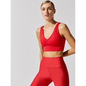 Alo Yoga United Longline Scarlet Red Sports Bra Sleeveless Women’s Sz Small